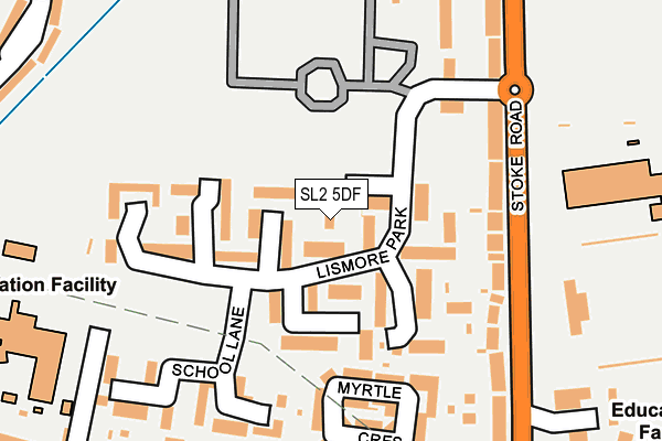 SL2 5DF map - OS OpenMap – Local (Ordnance Survey)