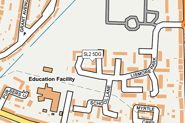 SL2 5DG map - OS OpenMap – Local (Ordnance Survey)