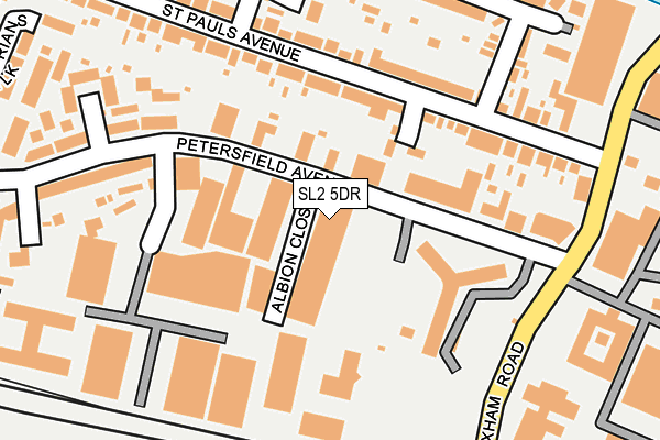 SL2 5DR map - OS OpenMap – Local (Ordnance Survey)