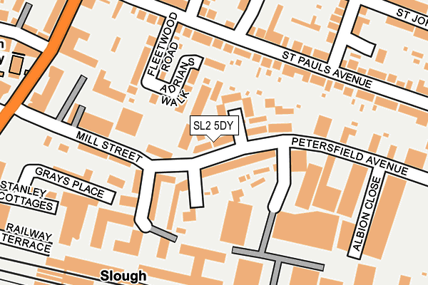 SL2 5DY map - OS OpenMap – Local (Ordnance Survey)