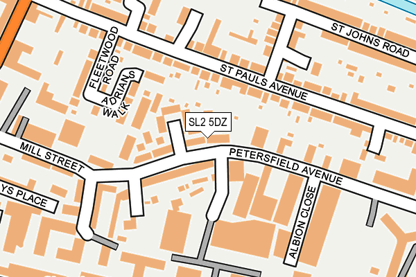 SL2 5DZ map - OS OpenMap – Local (Ordnance Survey)