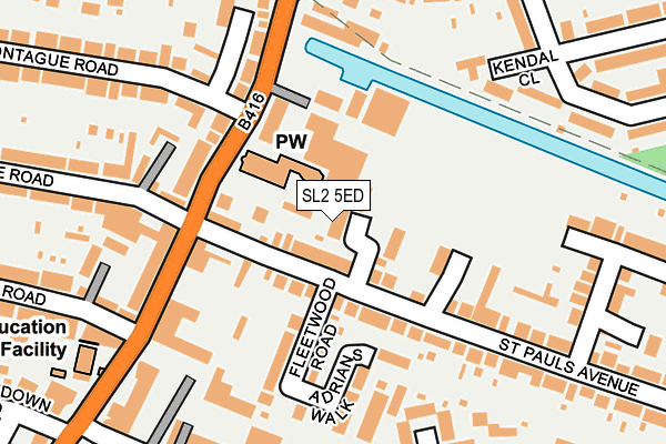 SL2 5ED map - OS OpenMap – Local (Ordnance Survey)