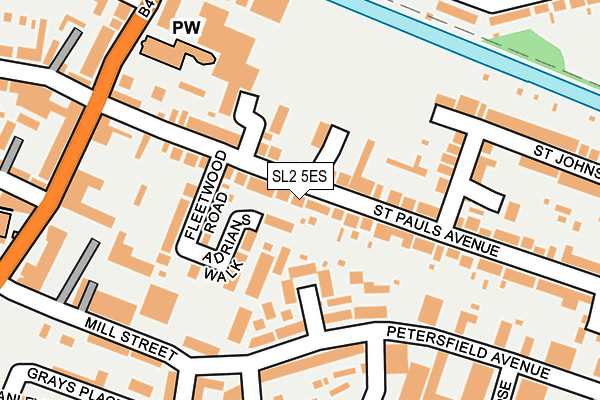SL2 5ES map - OS OpenMap – Local (Ordnance Survey)