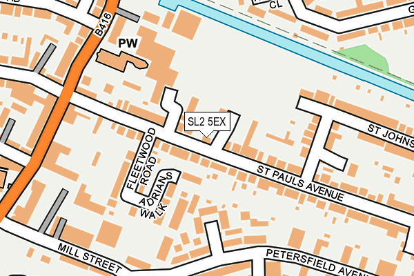 SL2 5EX map - OS OpenMap – Local (Ordnance Survey)