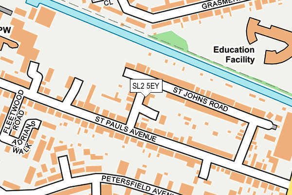 SL2 5EY map - OS OpenMap – Local (Ordnance Survey)