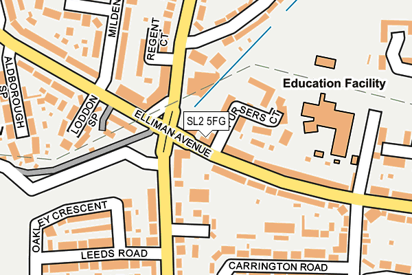 SL2 5FG map - OS OpenMap – Local (Ordnance Survey)