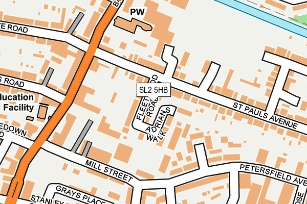 SL2 5HB map - OS OpenMap – Local (Ordnance Survey)