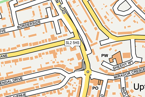 SL2 5HS map - OS OpenMap – Local (Ordnance Survey)