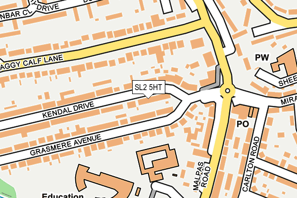 SL2 5HT map - OS OpenMap – Local (Ordnance Survey)