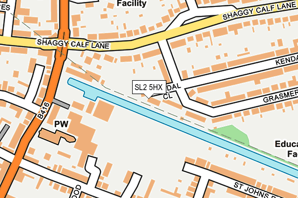 SL2 5HX map - OS OpenMap – Local (Ordnance Survey)