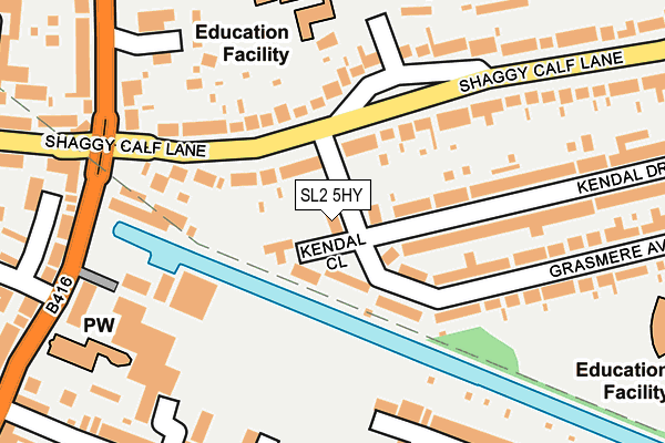 SL2 5HY map - OS OpenMap – Local (Ordnance Survey)