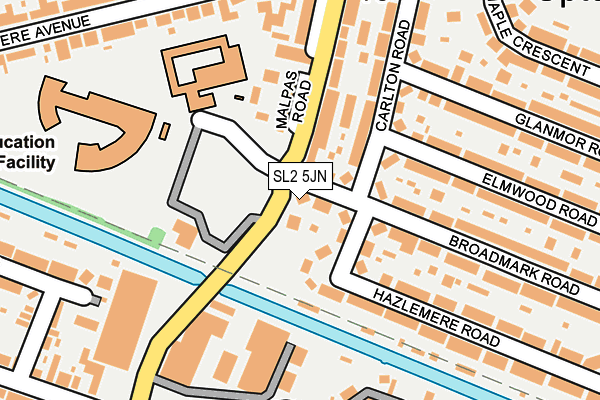 SL2 5JN map - OS OpenMap – Local (Ordnance Survey)