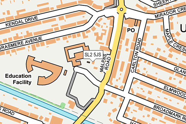 SL2 5JS map - OS OpenMap – Local (Ordnance Survey)
