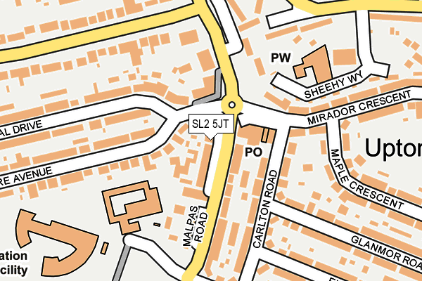 SL2 5JT map - OS OpenMap – Local (Ordnance Survey)