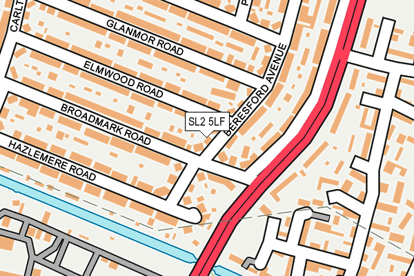 SL2 5LF map - OS OpenMap – Local (Ordnance Survey)