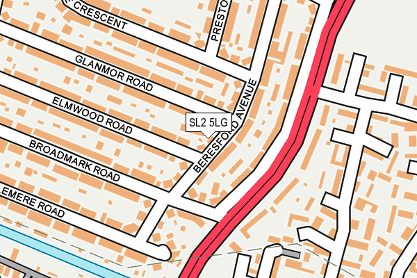 SL2 5LG map - OS OpenMap – Local (Ordnance Survey)