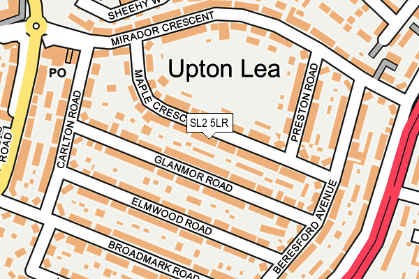 SL2 5LR map - OS OpenMap – Local (Ordnance Survey)