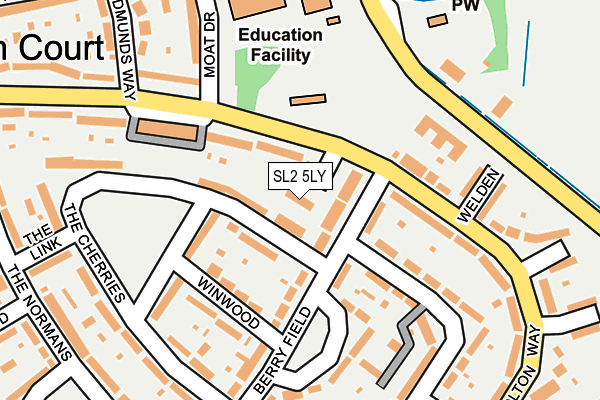 SL2 5LY map - OS OpenMap – Local (Ordnance Survey)