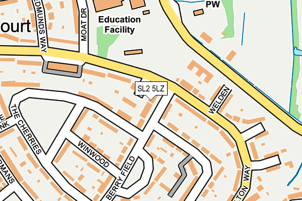SL2 5LZ map - OS OpenMap – Local (Ordnance Survey)