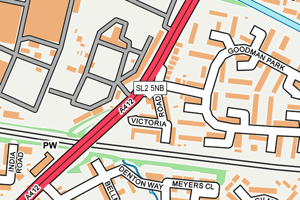 SL2 5NB map - OS OpenMap – Local (Ordnance Survey)
