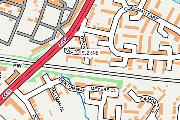 SL2 5NE map - OS OpenMap – Local (Ordnance Survey)