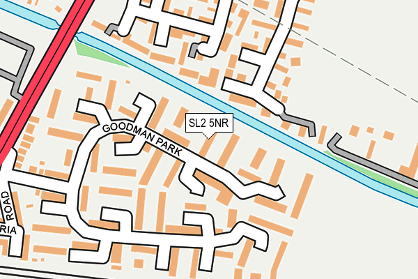 SL2 5NR map - OS OpenMap – Local (Ordnance Survey)