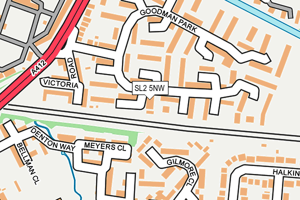 SL2 5NW map - OS OpenMap – Local (Ordnance Survey)
