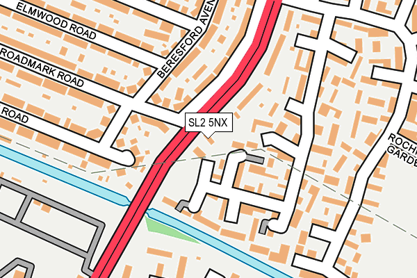 SL2 5NX map - OS OpenMap – Local (Ordnance Survey)