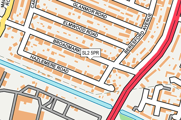 SL2 5PR map - OS OpenMap – Local (Ordnance Survey)