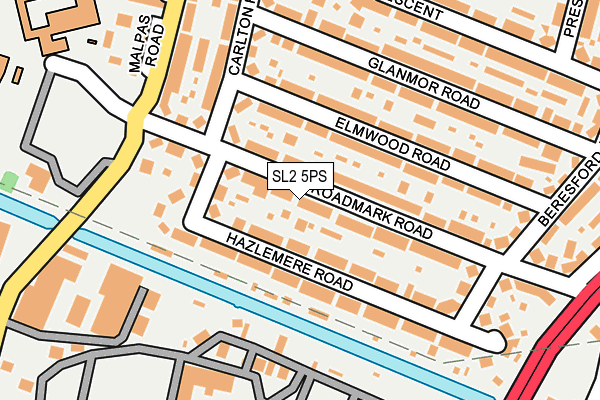 SL2 5PS map - OS OpenMap – Local (Ordnance Survey)