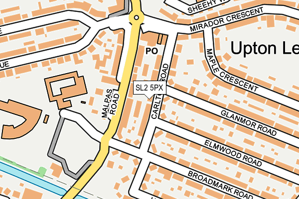 SL2 5PX map - OS OpenMap – Local (Ordnance Survey)