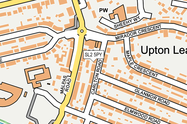 SL2 5PY map - OS OpenMap – Local (Ordnance Survey)