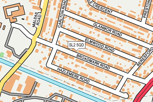 SL2 5QD map - OS OpenMap – Local (Ordnance Survey)