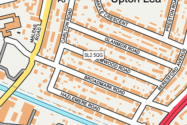 SL2 5QG map - OS OpenMap – Local (Ordnance Survey)