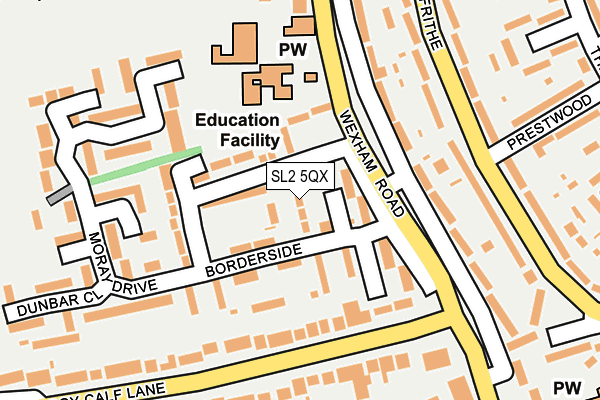 SL2 5QX map - OS OpenMap – Local (Ordnance Survey)