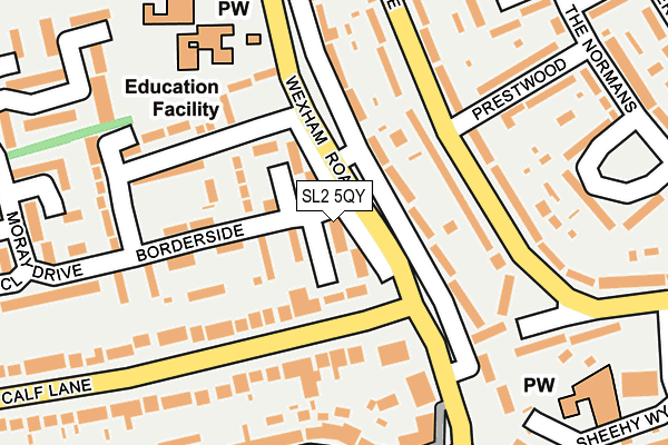 SL2 5QY map - OS OpenMap – Local (Ordnance Survey)