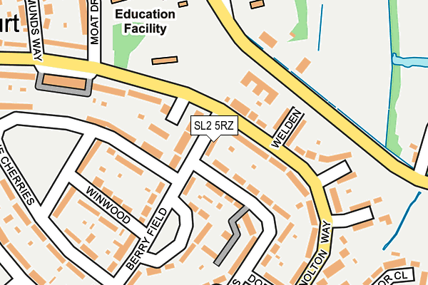 SL2 5RZ map - OS OpenMap – Local (Ordnance Survey)