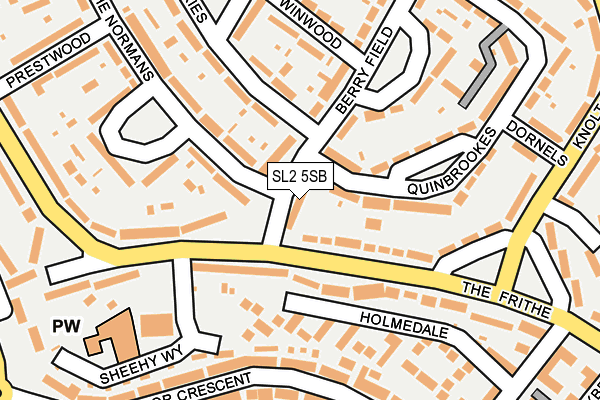 SL2 5SB map - OS OpenMap – Local (Ordnance Survey)