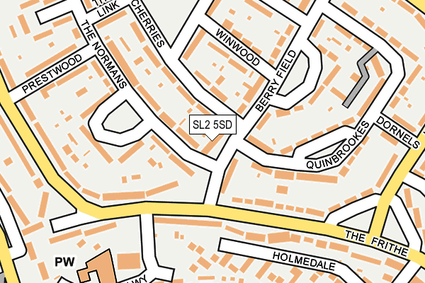 SL2 5SD map - OS OpenMap – Local (Ordnance Survey)