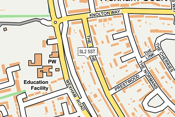 SL2 5ST map - OS OpenMap – Local (Ordnance Survey)