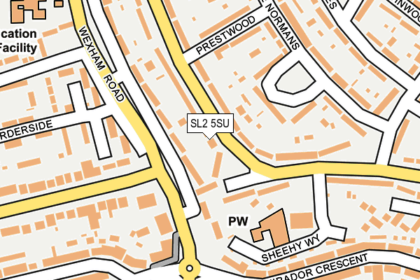 SL2 5SU map - OS OpenMap – Local (Ordnance Survey)