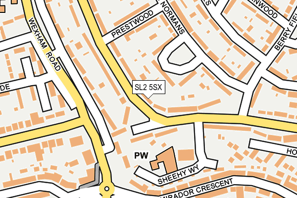 SL2 5SX map - OS OpenMap – Local (Ordnance Survey)