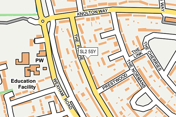 SL2 5SY map - OS OpenMap – Local (Ordnance Survey)