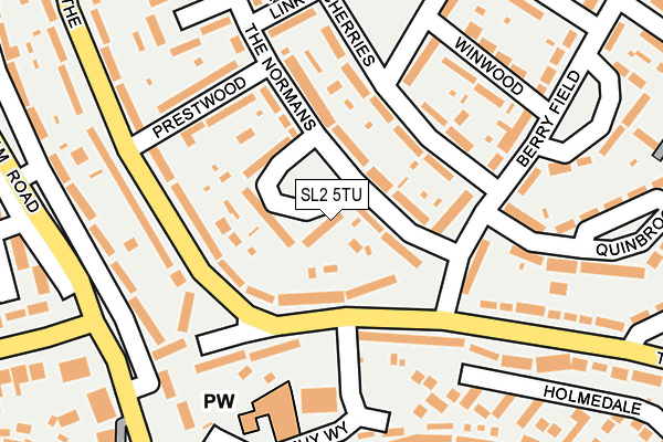 SL2 5TU map - OS OpenMap – Local (Ordnance Survey)