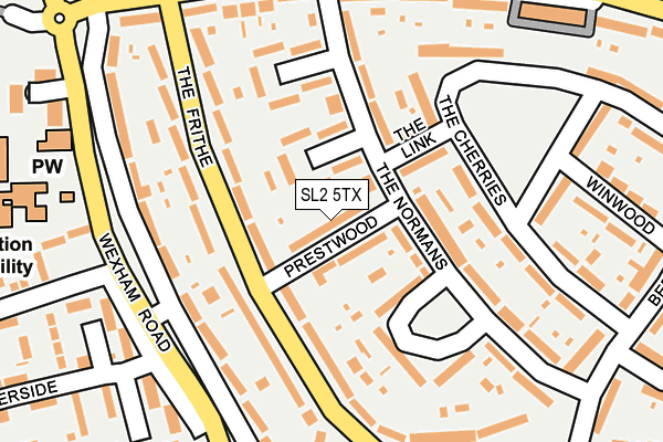 SL2 5TX map - OS OpenMap – Local (Ordnance Survey)