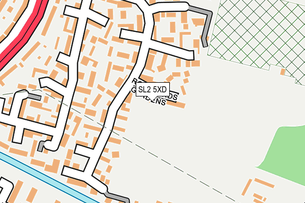 SL2 5XD map - OS OpenMap – Local (Ordnance Survey)