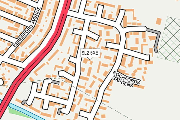 SL2 5XE map - OS OpenMap – Local (Ordnance Survey)