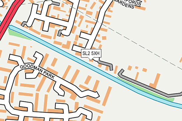 SL2 5XH map - OS OpenMap – Local (Ordnance Survey)