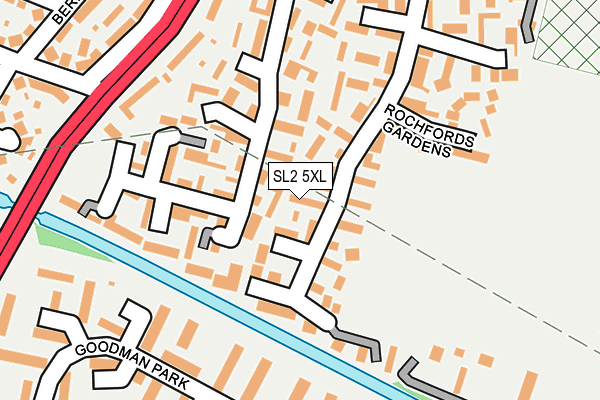 SL2 5XL map - OS OpenMap – Local (Ordnance Survey)