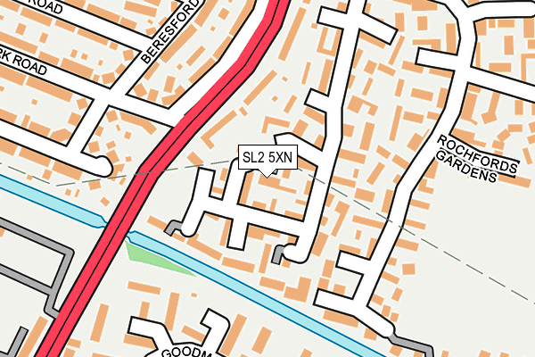 SL2 5XN map - OS OpenMap – Local (Ordnance Survey)